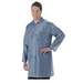 ESD-Safe Traditional Style Lapel Coat in OFX-100 Material, Blue, X-Small, 34" Long